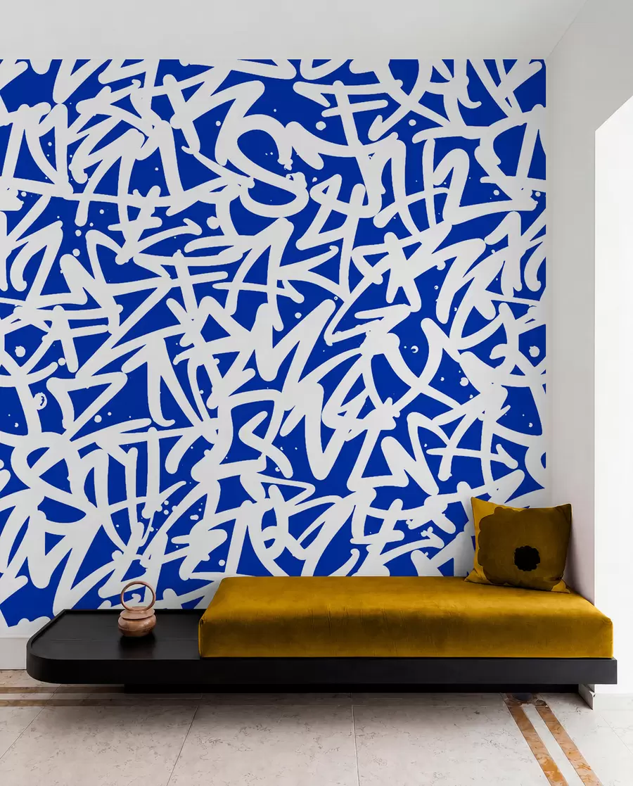 murais de parede Emoções do graffiti: Azul u99087v2