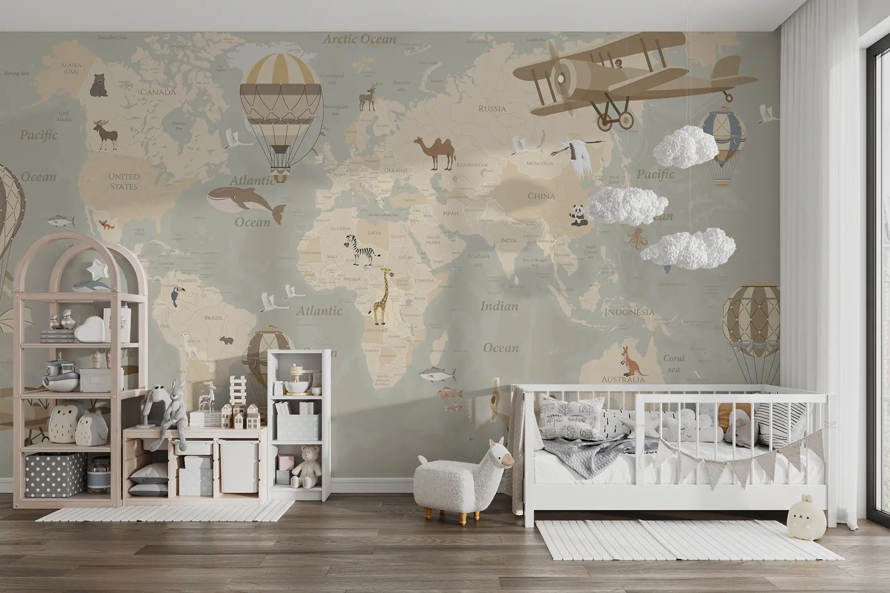 murais de parede Mapa com imagens u36066d2