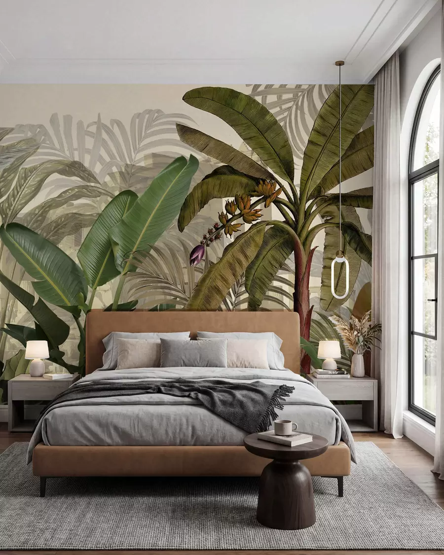 murais de parede Selva tropical e folhas u74748d1