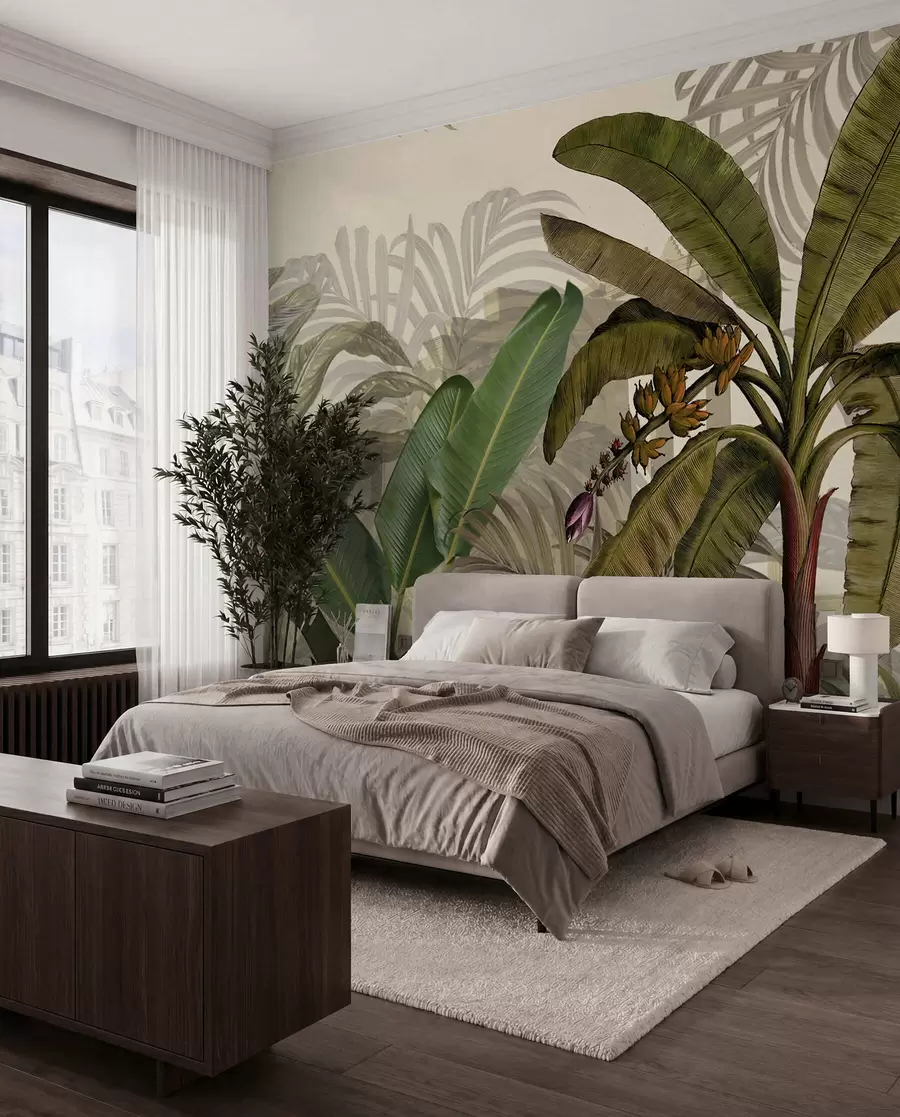murais de parede Selva tropical e folhas u74748d1