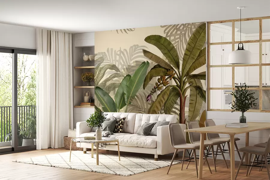 murais de parede Selva tropical e folhas u74748d1
